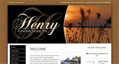 Desktop Screenshot of henryfuneralhomepa.com