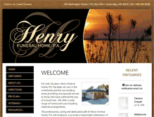Tablet Screenshot of henryfuneralhomepa.com